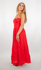 Robe longue Smockée