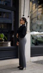 Pantalon Ceinturé gris